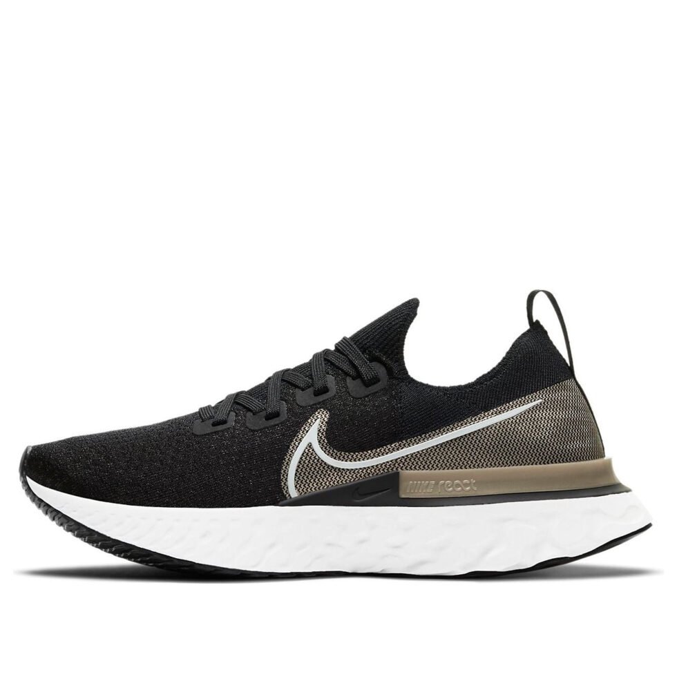 (WMNS) Nike React Infinity Run Flyknit Premium 'Black Metallic Gold Silk' CZ2861-001