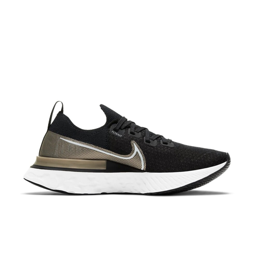 (WMNS) Nike React Infinity Run Flyknit Premium 'Black Metallic Gold Silk' CZ2861-001 - Image 2