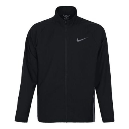 Men's Nike Running Training Casual Sports Woven Jacket Autumn Black CZ4353-010
