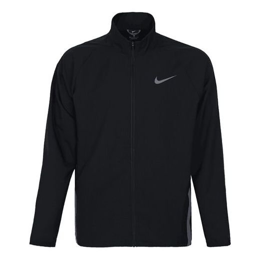 Men's Nike Running Training Casual Sports Woven Jacket Autumn Black CZ4353-010
