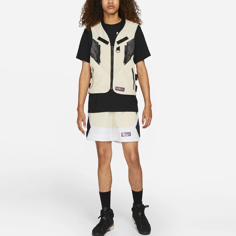 Air Jordan 23 Engineered Woven Splicing Mesh Breathable Cargo vest Beach Light Yellow CZ4819-234 - Image 3