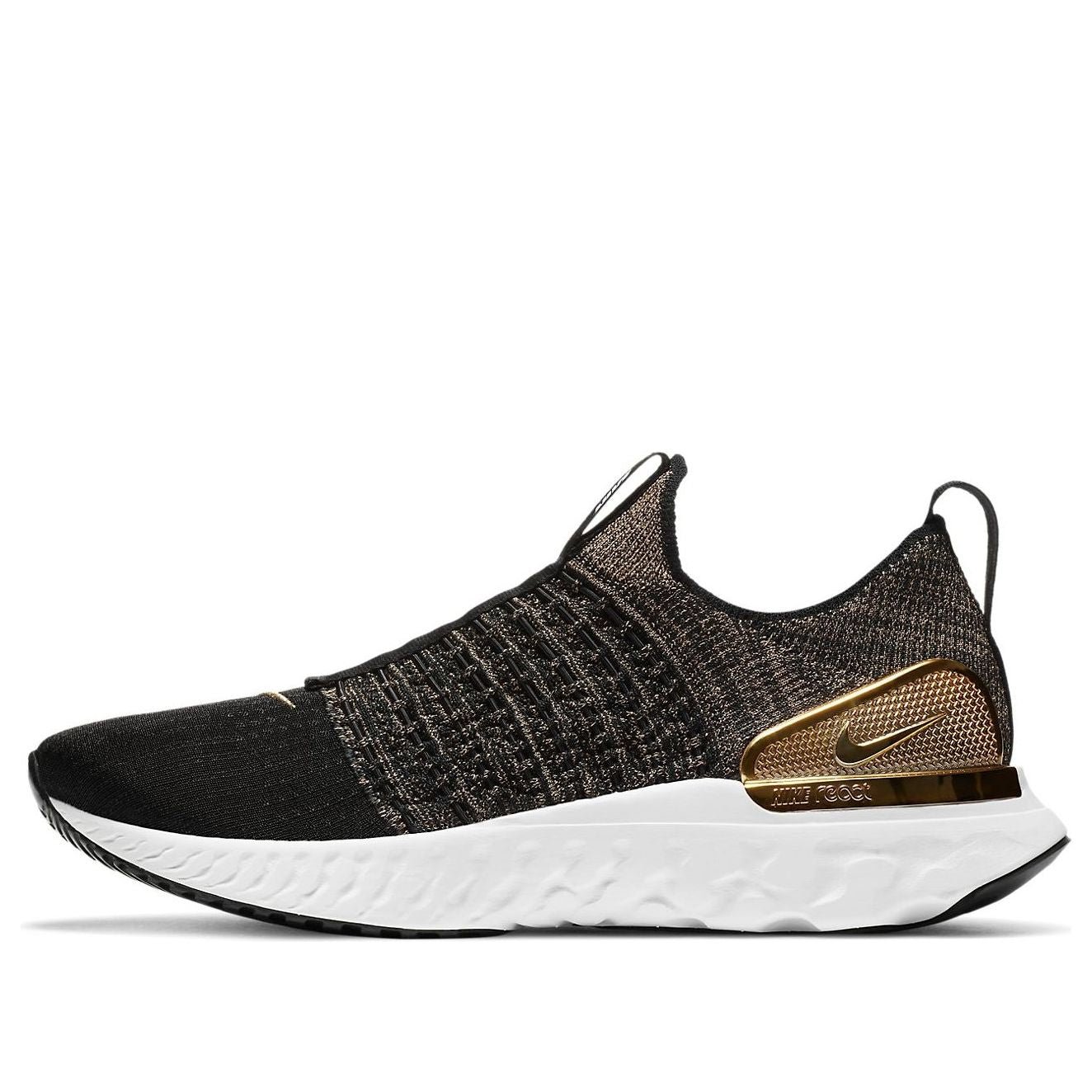 (WMNS) Nike React Phantom Run Flyknit 2 Premium 'Black Metallic Gold' CZ4830-001