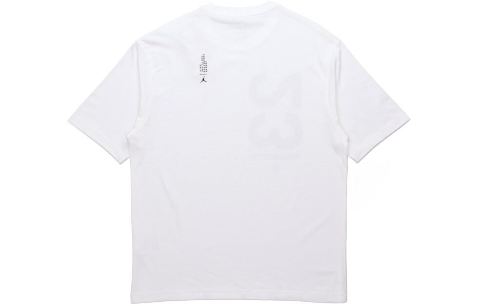 Air Jordan 23 Engineered Alphabet Printing Casual Sports Round Neck Short Sleeve White CZ4909-100 - Image 2