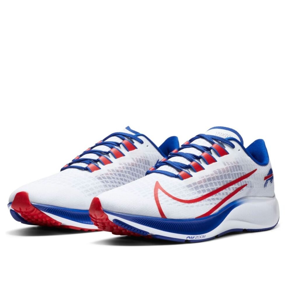 Nike Air Zoom Pegasus 37 Buffalo Bills 'White Red Blue' CZ5435-100 - Image 3