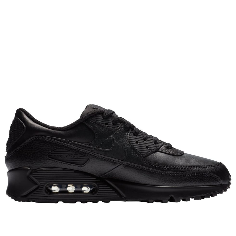 Nike Air Max 90 Leather 'Triple Black' CZ5594-001 - Image 2