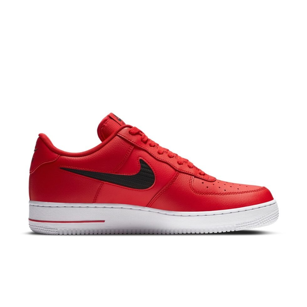 Nike Air Force 1 '07 LV8 'Cut Out Swoosh - University Red' CZ7377-600 - Image 2