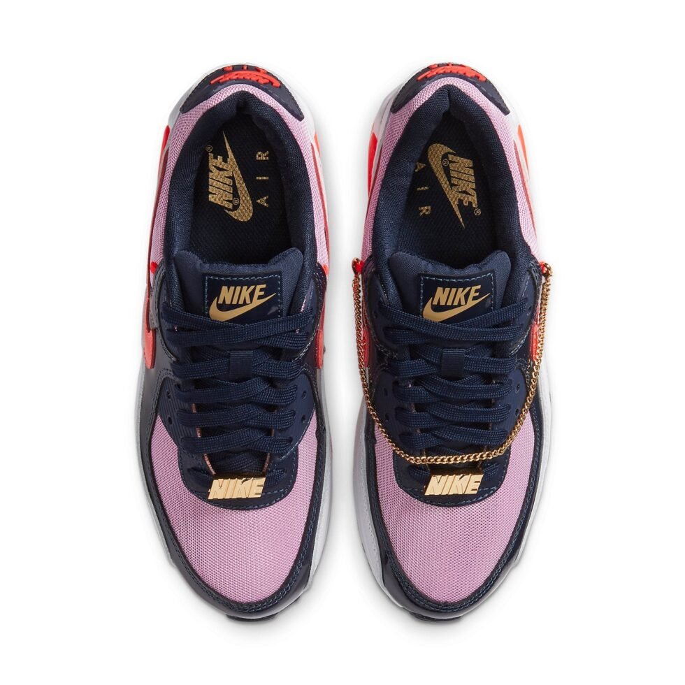 (WMNS) Nike Air Max 90 'Cuban Link - Navy Pink' CZ8099-100 - Image 4