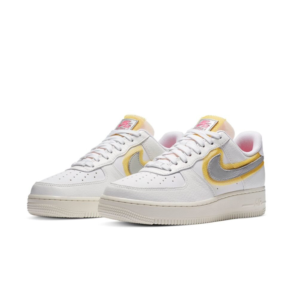(WMNS) Nike Air Force 1 '07 LX 'White Metallic Silver Gold' CZ8104-100 - Image 3