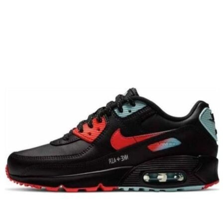 (WMNS) Nike Air Max 90 Leather 'Black Crimson Glacier Ice' CZ8144-001