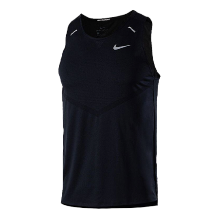 Nike Dri-FIT Rise 365 Reflective Logo Printing Running Sports Vest Black CZ9180-010