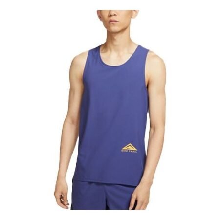 Men's Nike Dri-FIT Rise 365 Contrast Color Stitching Running Sports Dark Purple Gray Vest CZ9191-057