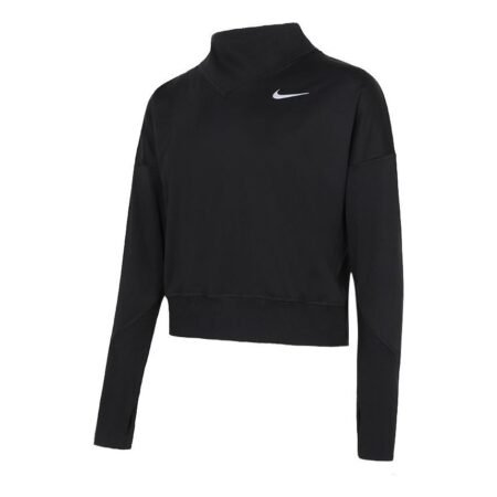 (WMNS) Nike Running Training Pullover Sports Long Sleeves Black T-Shirt DA1057-010