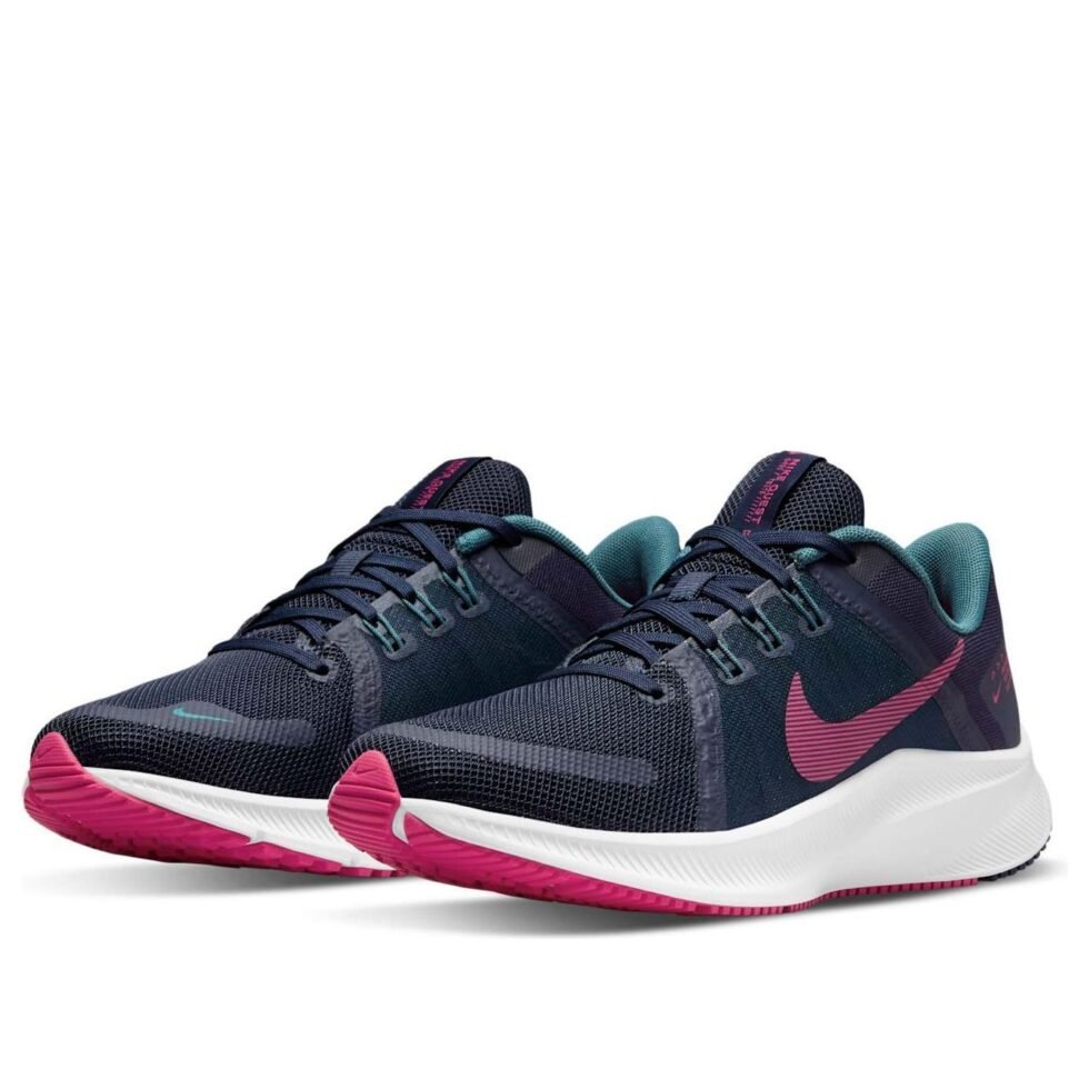 (WMNS) Nike Quest 4 'Blackened Blue Rush Pink' DA1106-401 - Image 3