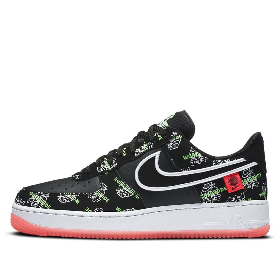 Nike Air Force 1 07 LV8 Worldwide 'Black White Red' DA1343-003