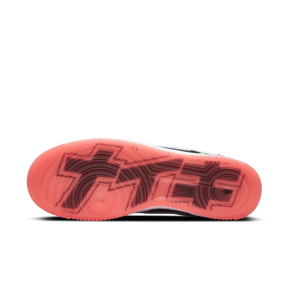 Nike Air Force 1 07 LV8 Worldwide 'Black White Red' DA1343-003 - Image 6