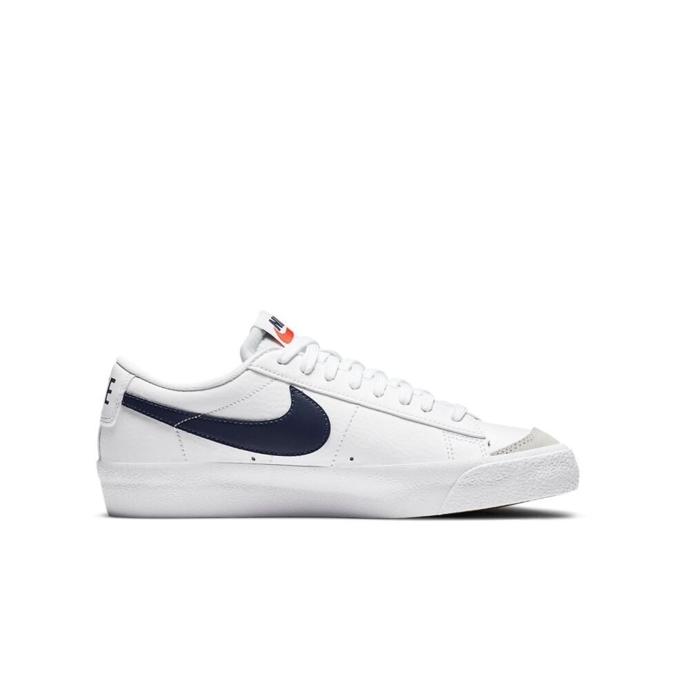 (GS) Nike Blazer Low '77 'White Midnight Navy' DA4074-100 - Image 2
