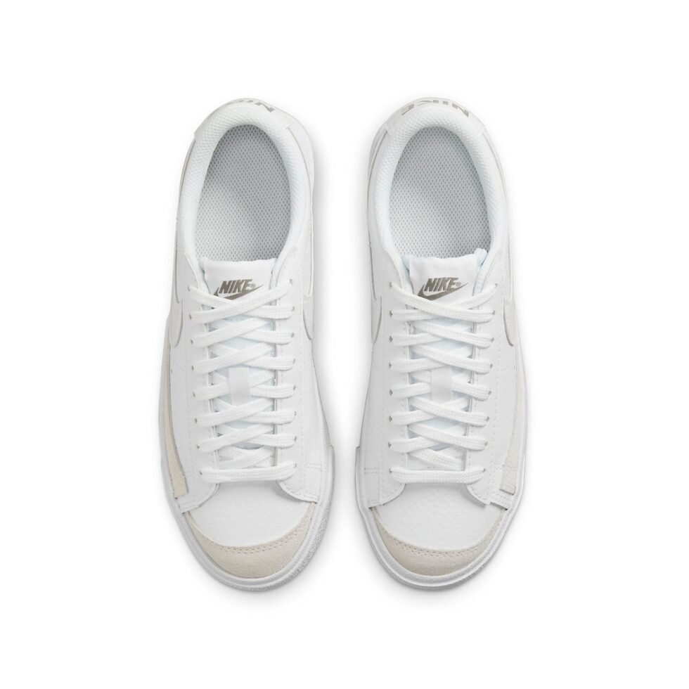 (GS) Nike Blazer Low '77 'White Flat Pewter' DA4074-110 - Image 4
