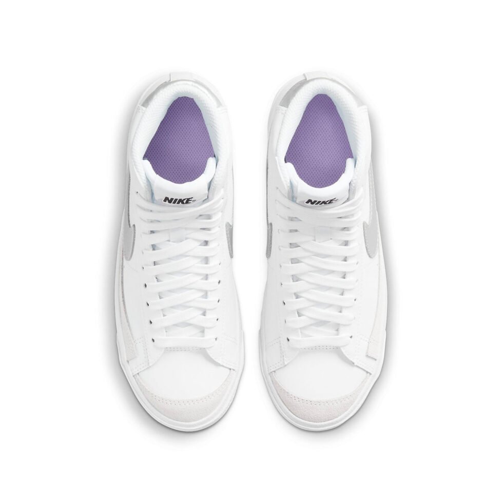 (GS) Nike Blazer Mid '77 'White Metallic Silver' DA4086-101 - Image 4