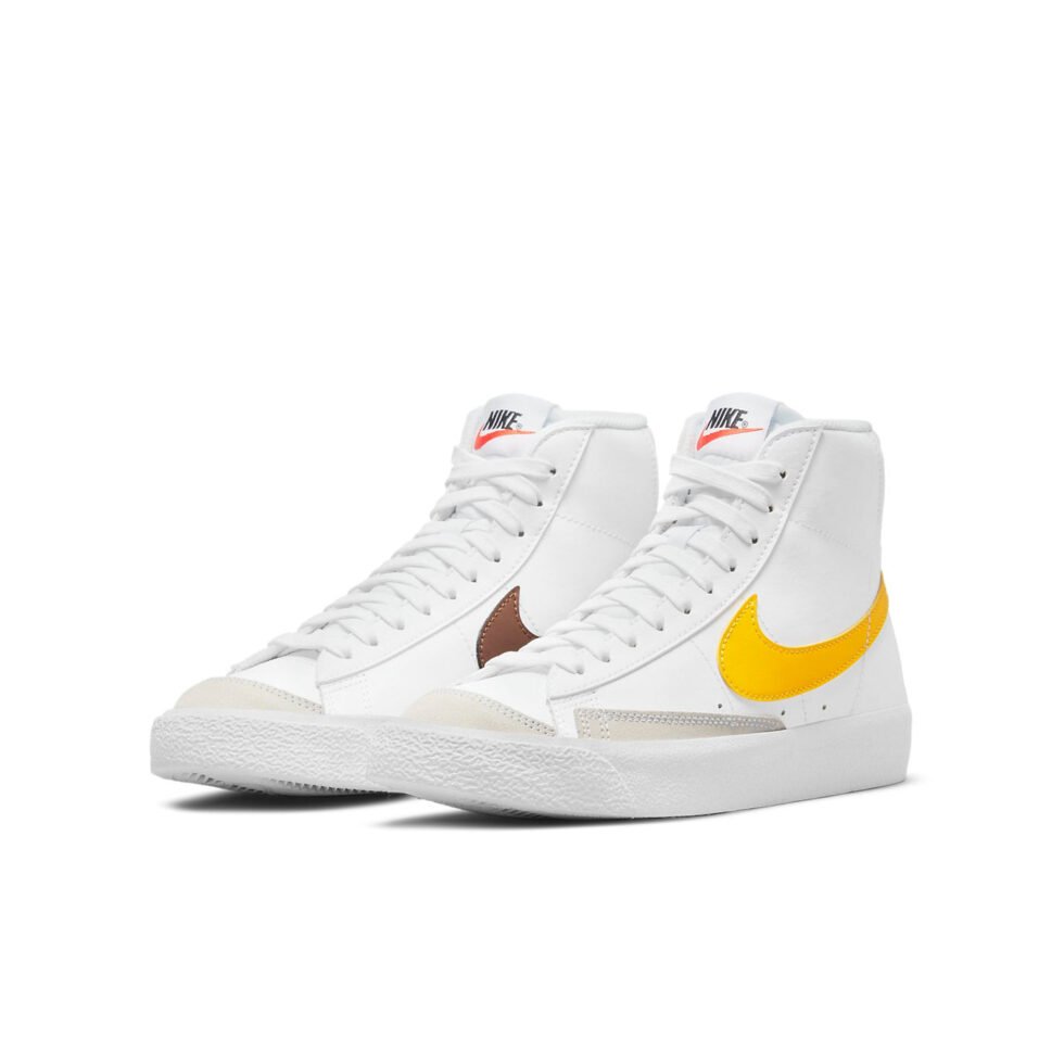 (GS) Nike Blazer Mid '77 'White Pecan Vivid Sulfur' DA4086-103 - Image 3