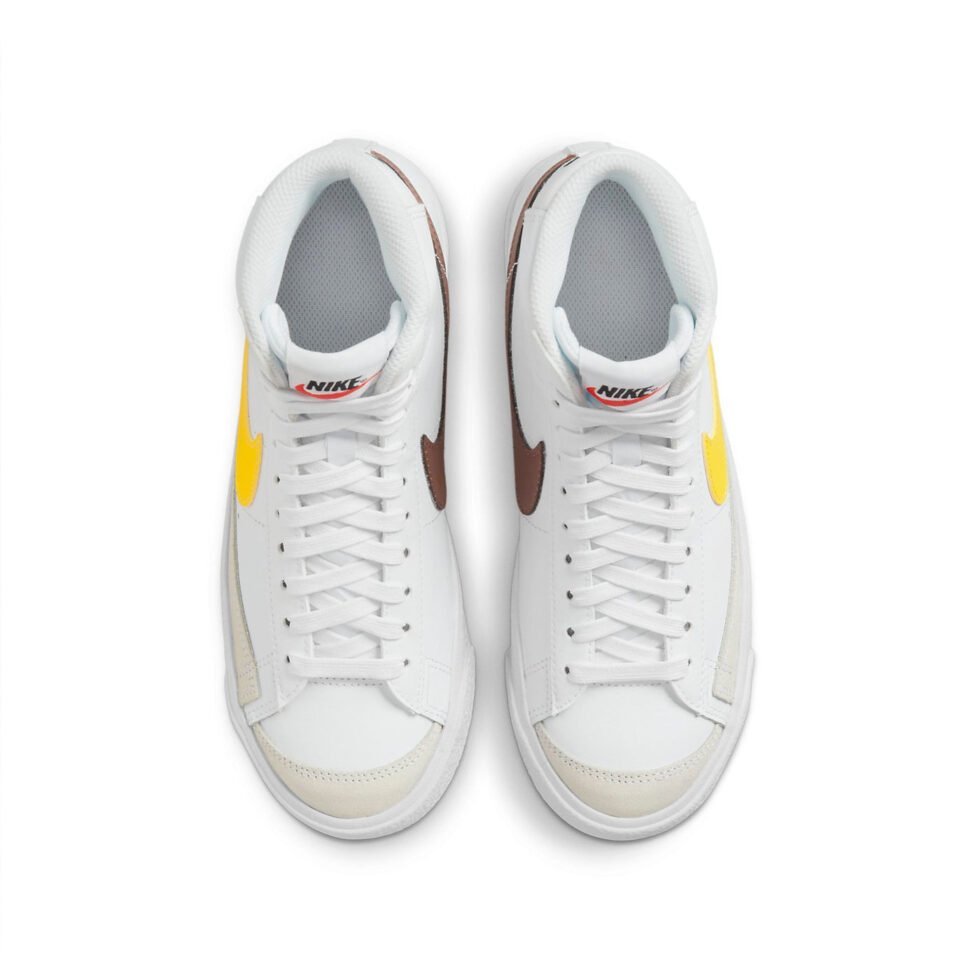 (GS) Nike Blazer Mid '77 'White Pecan Vivid Sulfur' DA4086-103 - Image 4