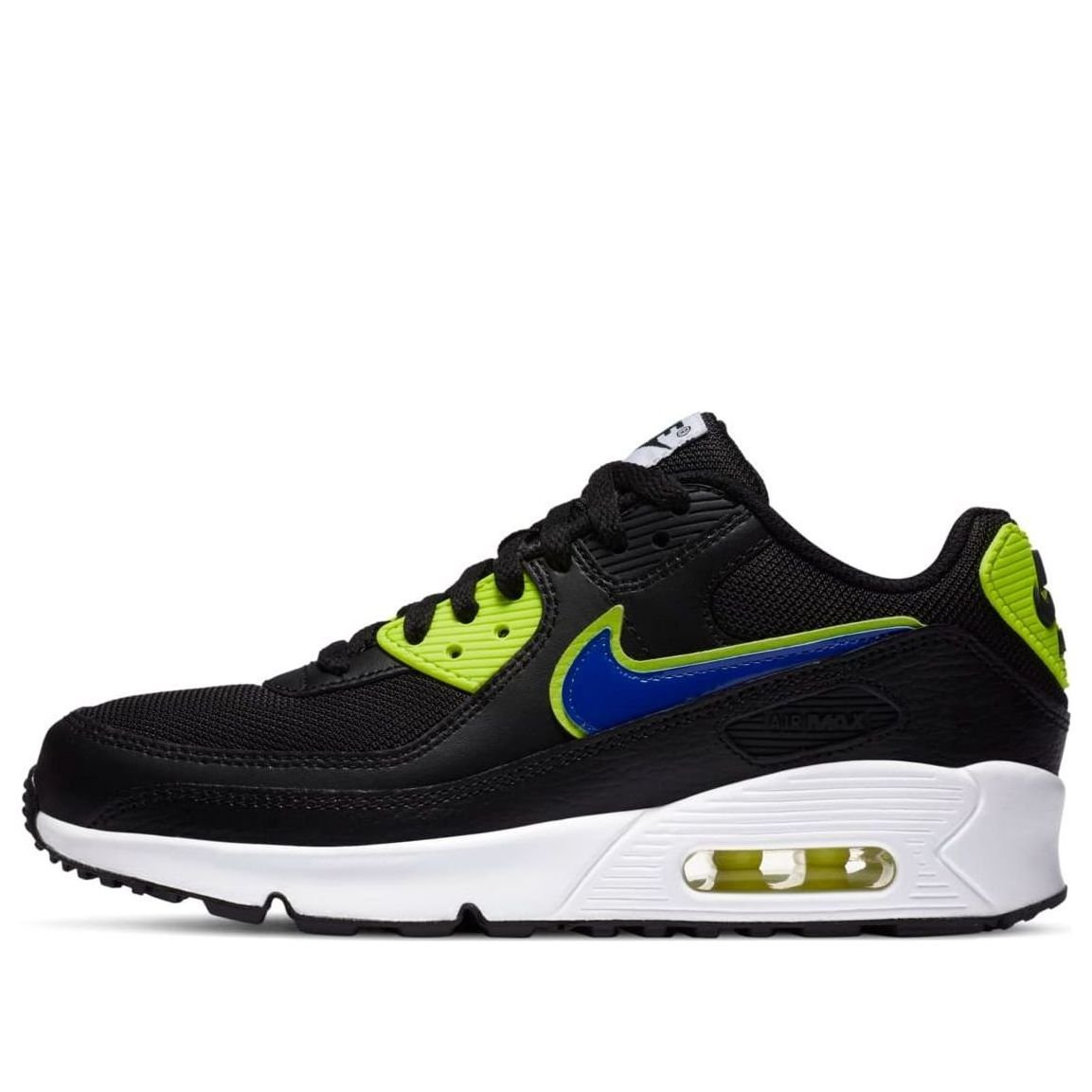 (GS) Nike Air Max 90 'Black Volt Racer Blue' DA4670-001