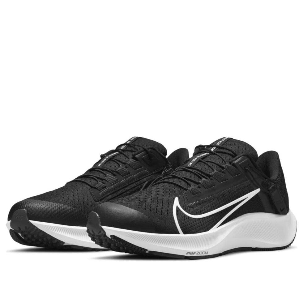 (WMNS) Nike Air Zoom Pegasus 38 FlyEase 'Black White' DA6698-001 - Image 3