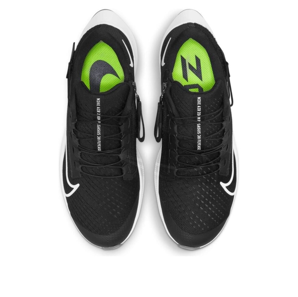 (WMNS) Nike Air Zoom Pegasus 38 FlyEase 'Black White' DA6698-001 - Image 4