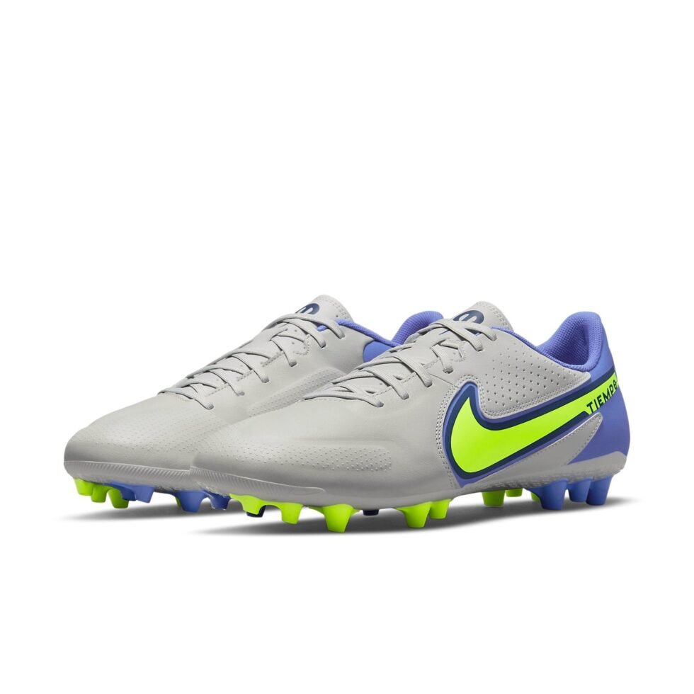 Nike Legend 9 Academy AG Soccer Shoes Grey/Blue DB0627-075 - Image 4