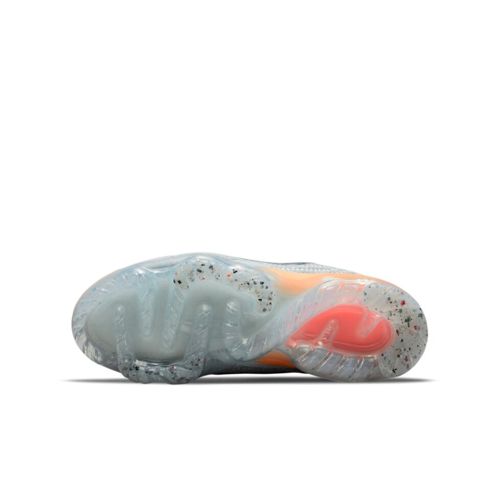 (GS) Nike Air VaporMax 2021 Flyknit 'Grey Fog Bright Mango' DB1550-002 - Image 6