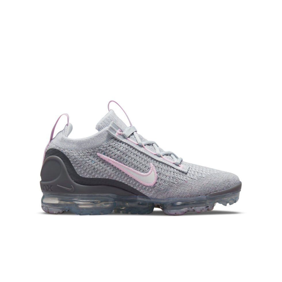 (GS) Nike Air VaporMax 2021 Flyknit 'Pure Platinum Pink Foam' DB1550-004 - Image 2