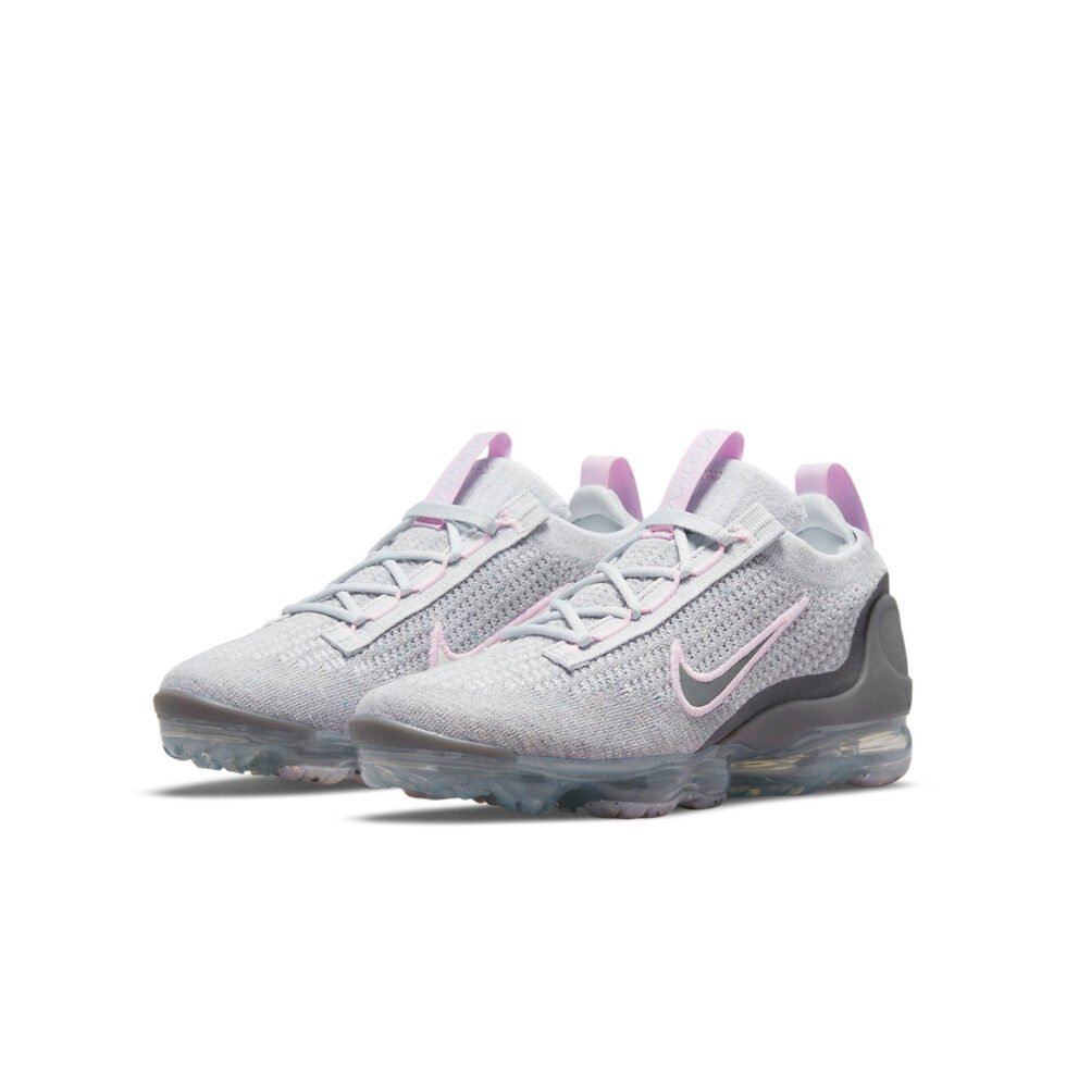 (GS) Nike Air VaporMax 2021 Flyknit 'Pure Platinum Pink Foam' DB1550-004 - Image 3