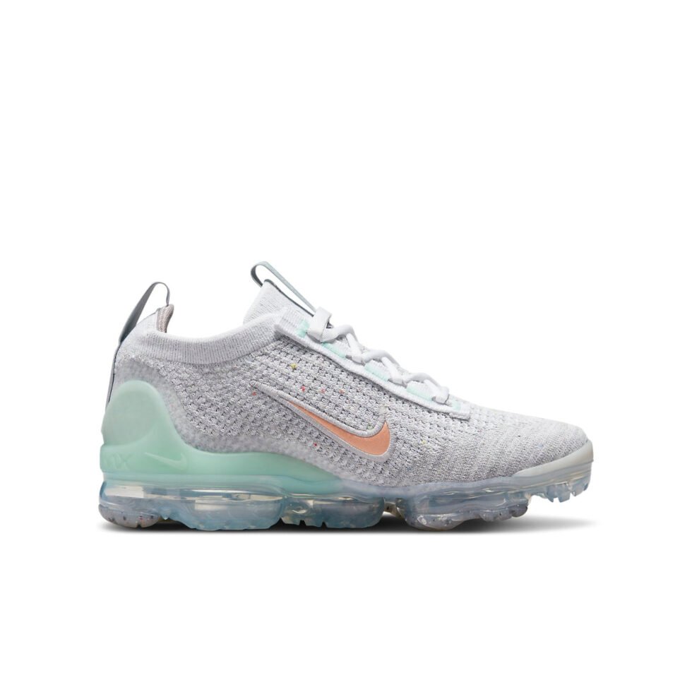 (GS) Nike Air VaporMax 2021 Flyknit 'Pure Platinum Mint Foam' DB1550-008 - Image 2