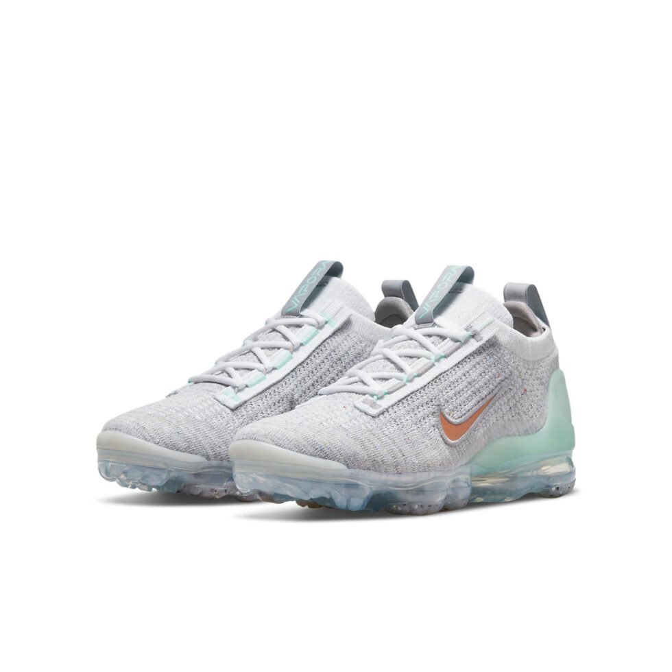 (GS) Nike Air VaporMax 2021 Flyknit 'Pure Platinum Mint Foam' DB1550-008 - Image 3