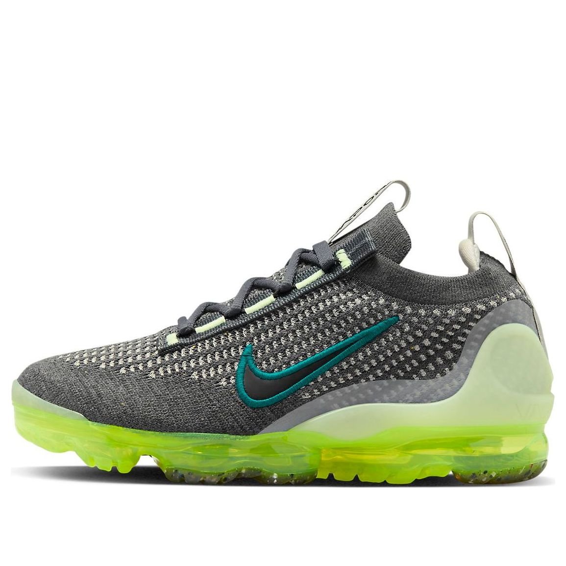 (GS) Nike Air VaporMax 2021 Flyknit 'Dark Grey Barely Volt' DB1550-009