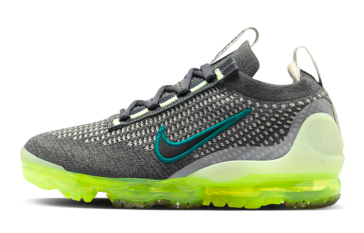 (GS) Nike Air VaporMax 2021 Flyknit 'Dark Grey Barely Volt' DB1550-009 - Image 2