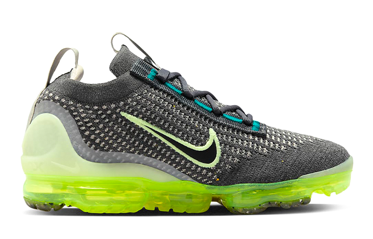 (GS) Nike Air VaporMax 2021 Flyknit 'Dark Grey Barely Volt' DB1550-009 - Image 3