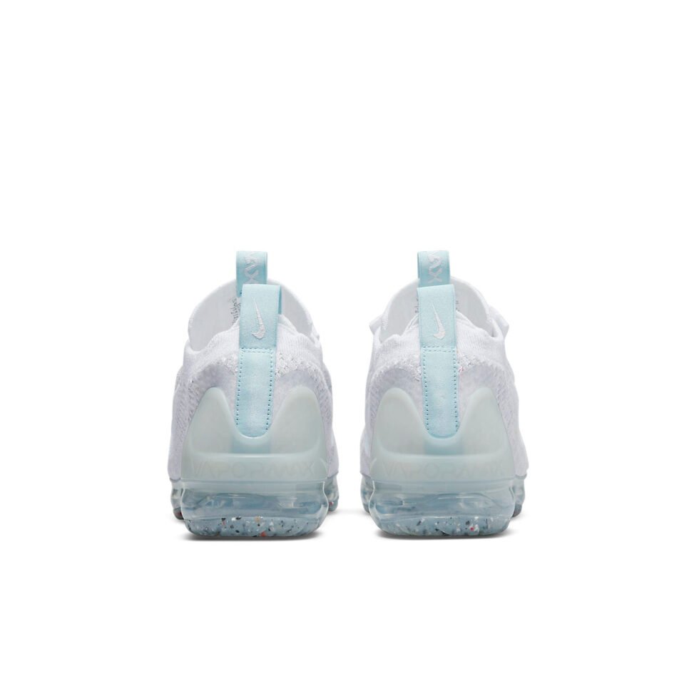 (GS) Nike Air VaporMax 2021 Flyknit 'Mismatched Swoosh - White Aura' DB1550-102 - Image 5