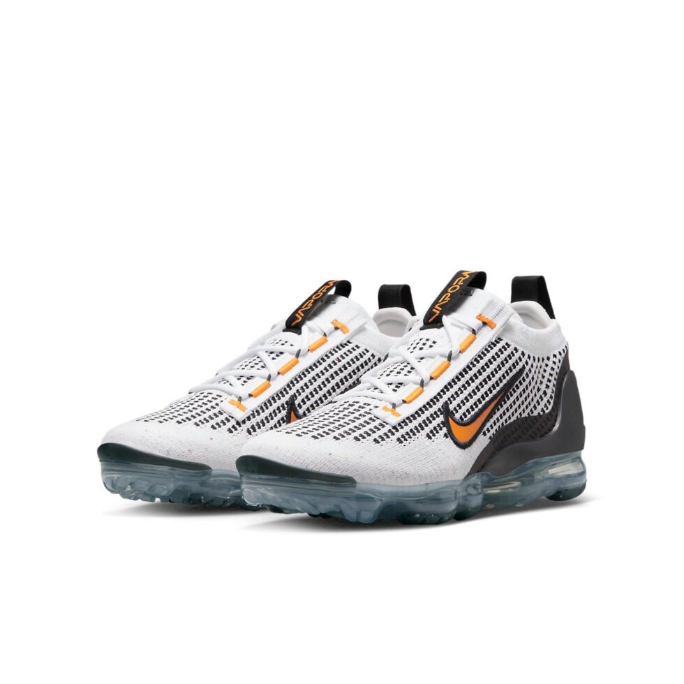 (GS) Nike Air VaporMax 2021 Flyknit 'White Kumquat' DB1550-104 - Image 3