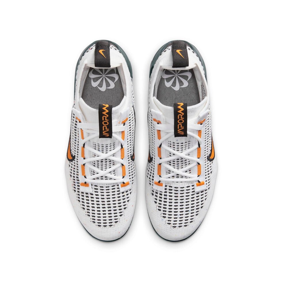 (GS) Nike Air VaporMax 2021 Flyknit 'White Kumquat' DB1550-104 - Image 4