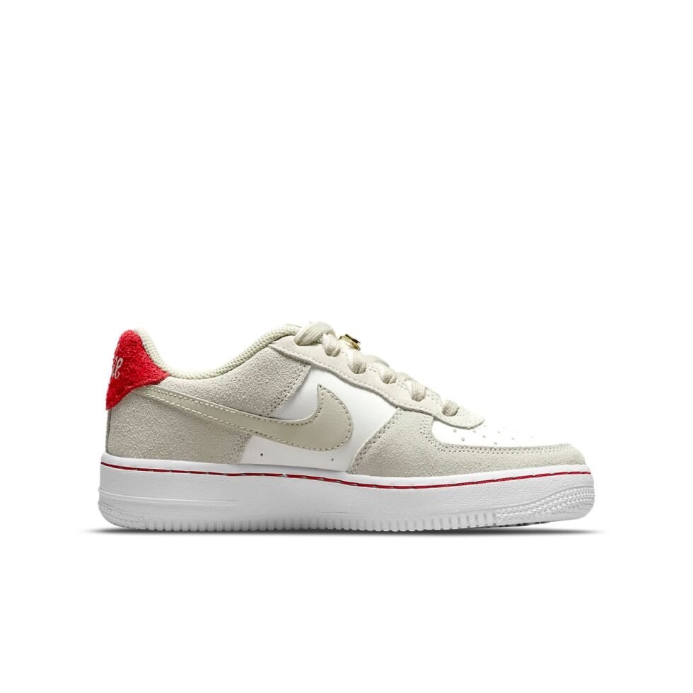 (GS) Nike Air Force 1 LV8 S50 'Light Stone University Red' DB1561-100 - Image 2