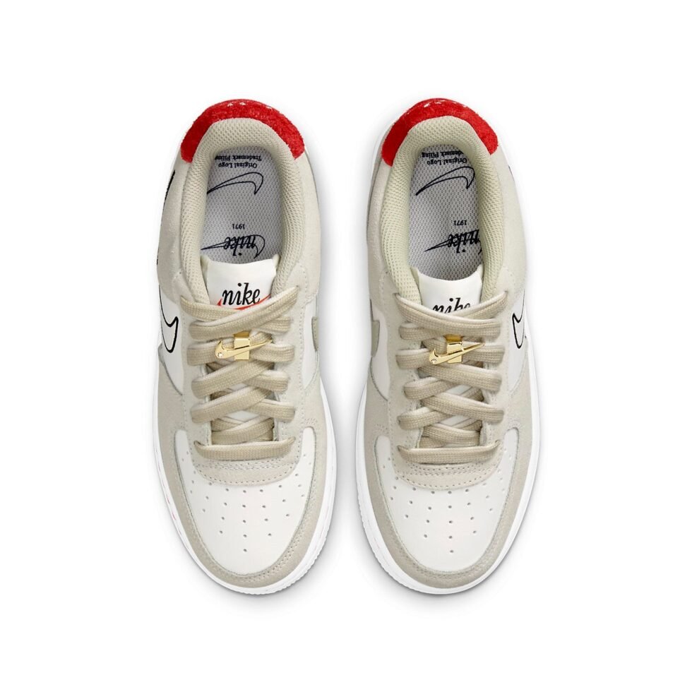 (GS) Nike Air Force 1 LV8 S50 'Light Stone University Red' DB1561-100 - Image 4