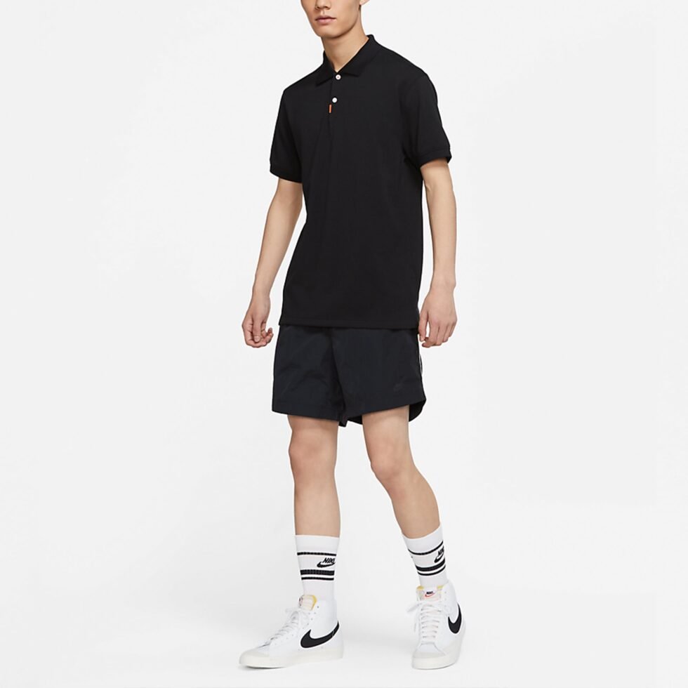 Nike Slim Fit Running Short Sleeves Polo Men's Black DB3296-010 - Image 5