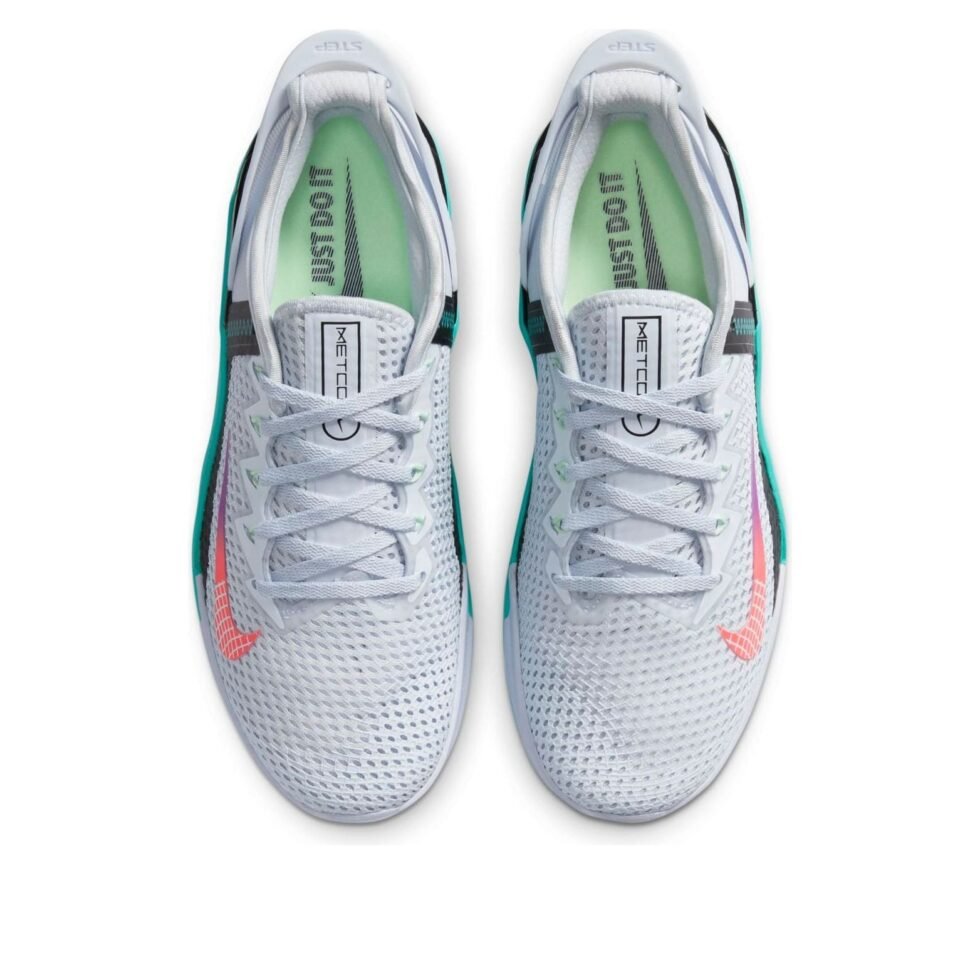 (WMNS) Nike Metcon 6 FlyEase 'Grey Oracle Aqua' DB3794-020 - Image 4