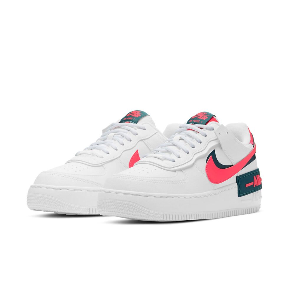 (WMNS) Nike Air Force 1 Shadow 'White Solar Red' DB3902-100 - Image 3