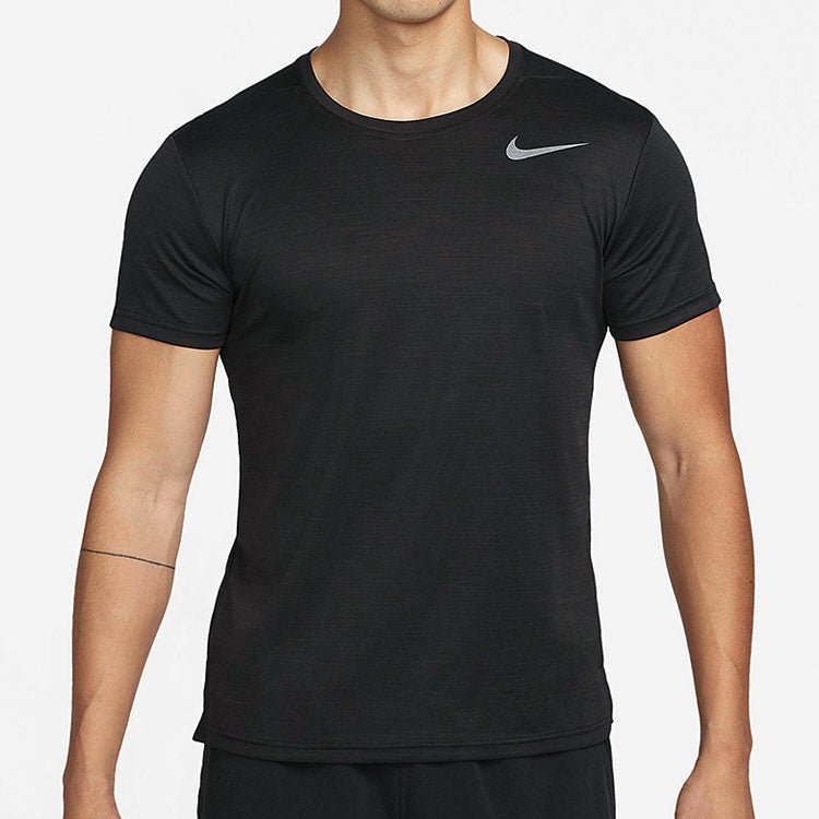 Men's Nike Running Training Quick Dry Sports Round Neck Short Sleeve Black T-Shirt DB4230-010 - Image 4