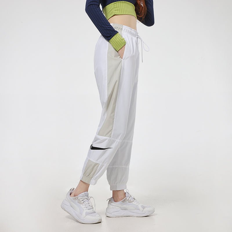 (WMNS) Nike Nsw Stmnt Wvns Pant Running Training Colorblock Knit Sports Pants/Trousers/Joggers Autumn White DC0041-100 - Image 5