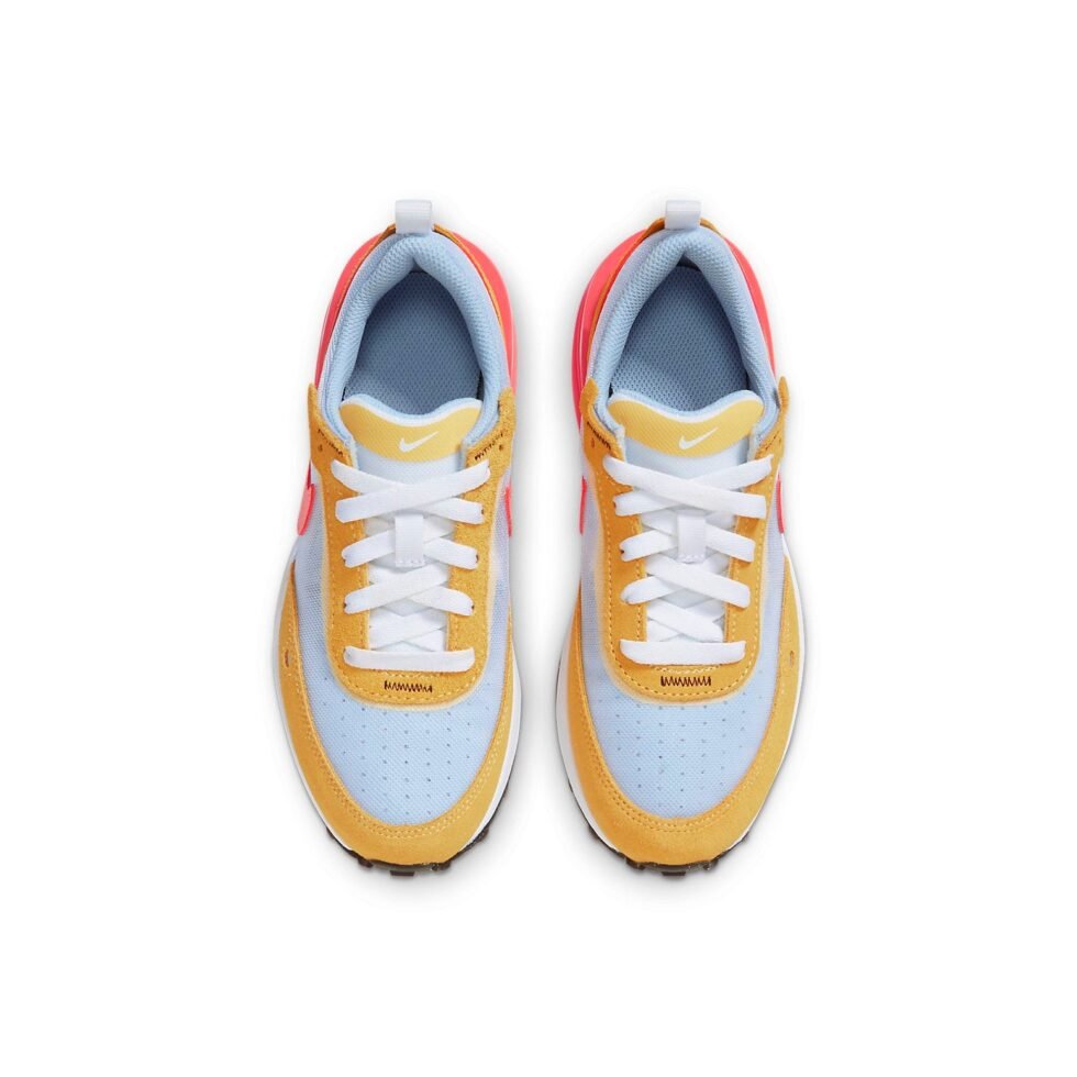 (PS) Nike Waffle One Sport Shoes 'Summit White Orange Pink' DC0480-700 - Image 4