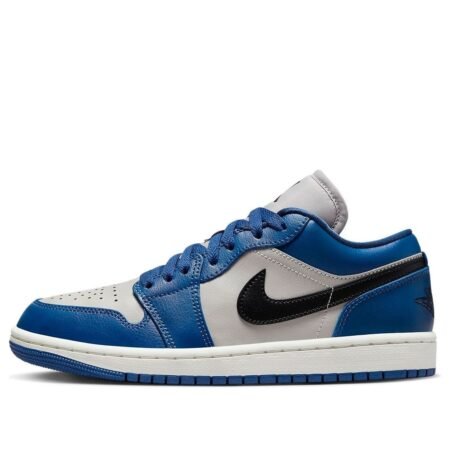 (WMNS) Air Jordan 1 Low 'Gray Navy Blue Black' DC0774-402