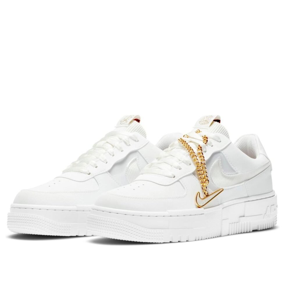 (WMNS) Nike Air Force 1 Pixel 'White Gold Chain' DC1160-100 - Image 3