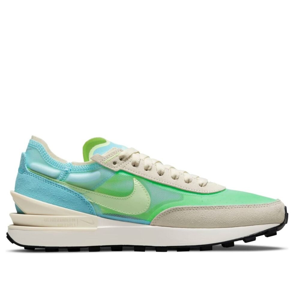 (WMNS) Nike Waffle One 'Bleached Aqua Lime Glow' DC2533-401 - Image 2